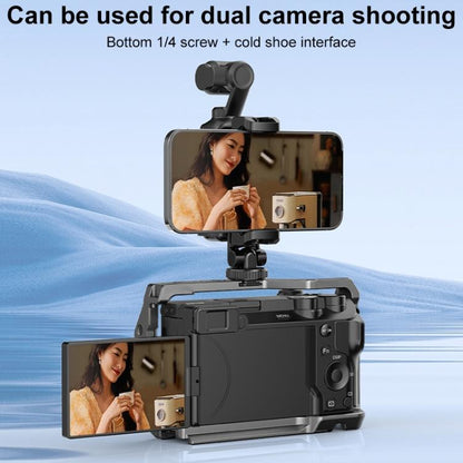 For DJI OSMO Pocket 4 / 3 PULUZ Protective Frame Expansion Phone Clamp, Compatible with Tripod Pole (Black)