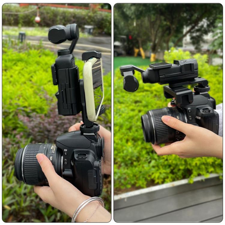 For DJI OSMO Pocket 4 / 3 PULUZ Protective Frame Expansion Phone Clamp, Compatible with Tripod Pole (Black)