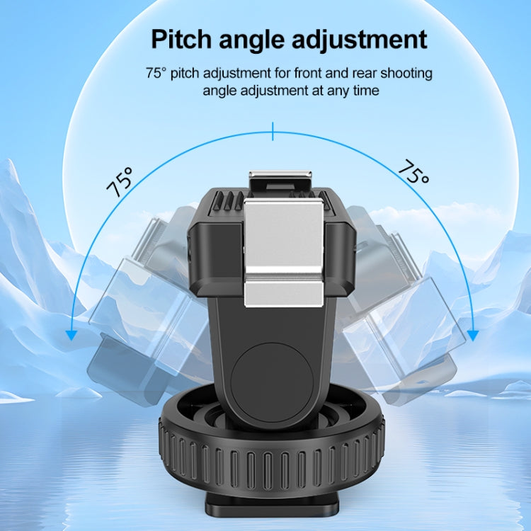 For DJI Osmo Action 5 Pro / 4 / 3 PULUZ Cold Shoe Gimbal Quick Release Base Adapter (Black)