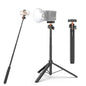 PULUZ 1.4m Phone Selfie Stick Tripod Vlog Live Streaming Holder with Phone Clip (Black)