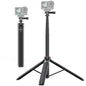 PULUZ 1.4m Action Camera Selfie Stick Tripod Vlog Live Streaming Holder (Black)
