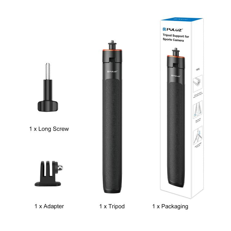 PULUZ 1.4m Action Camera Selfie Stick Tripod Vlog Live Streaming Holder (Black)