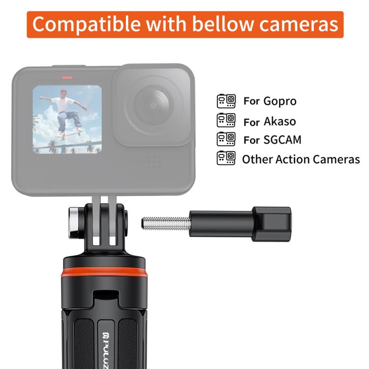 PULUZ Action Camera Extension Tripod Selfie Stick Stand for GoPro (Black)