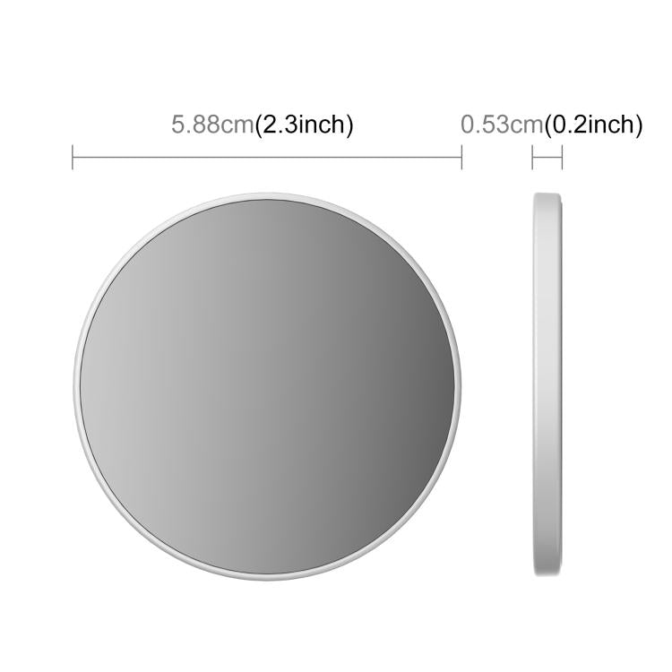 PULUZ Mobile Phone MagSafe Magnetic Makeup Mirror Rear Camera Video Selfie Mirror (White)