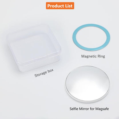 PULUZ Mobile Phone MagSafe Magnetic Makeup Mirror Rear Camera Video Selfie Mirror (White)