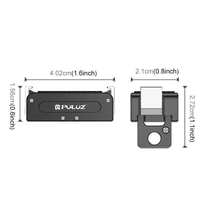 For DJI Osmo Action 5 Pro / 4 / 3 / Osmo 360 PULUZ Magnetic Quick Release Metal Base (Black)