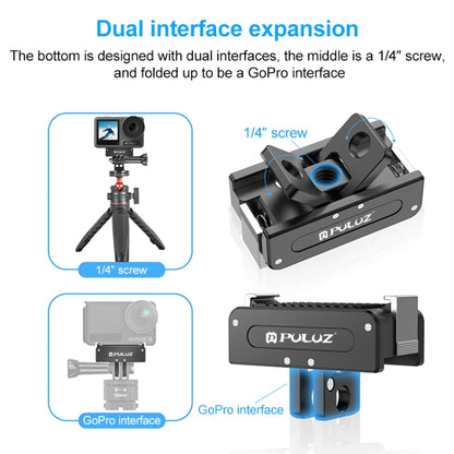 For DJI Osmo Action 5 Pro / 4 / 3 / Osmo 360 PULUZ Magnetic Quick Release Metal Base (Black)