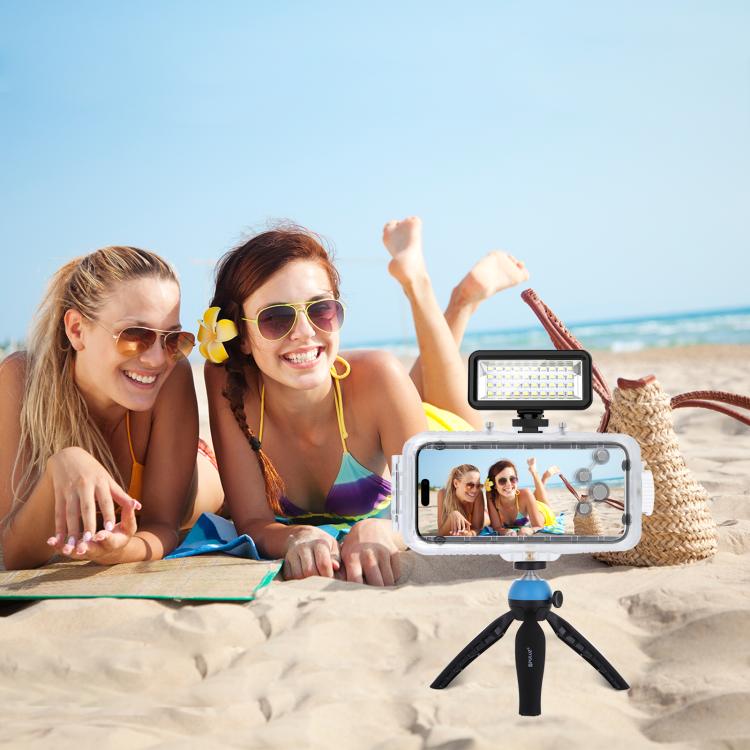 For iPhone 16 Pro Max PULUZ 40m/130ft Waterproof Diving Case Photo Video Taking Underwater Housing Cover (Transparent)