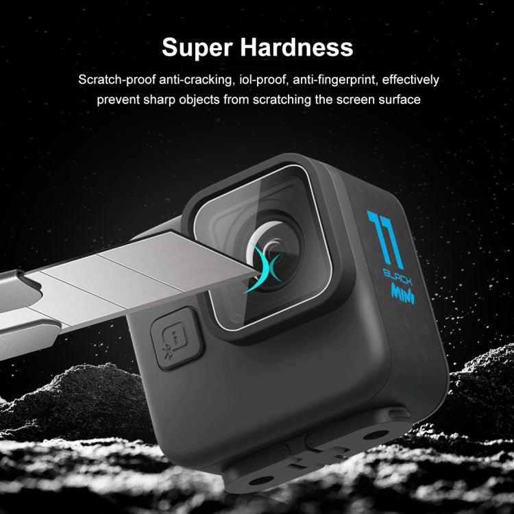 For GoPro Hero11 Black Mini PULUZ 2pcs Lens Tempered Glass Film(Transparent)