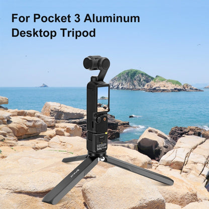 For DJI Osmo Pocket 4 / 3 / Insta360 X4 PULUZ Aluminum Alloy Metal Tripod (Black)