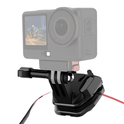PULUZ Motorcycle Windshield Action Camera Mount Clip for GoPro Hero12 Black / DJI Osmo Action 4 / Insta360 X4 / Ace Pro and Other Action Cameras (Black)