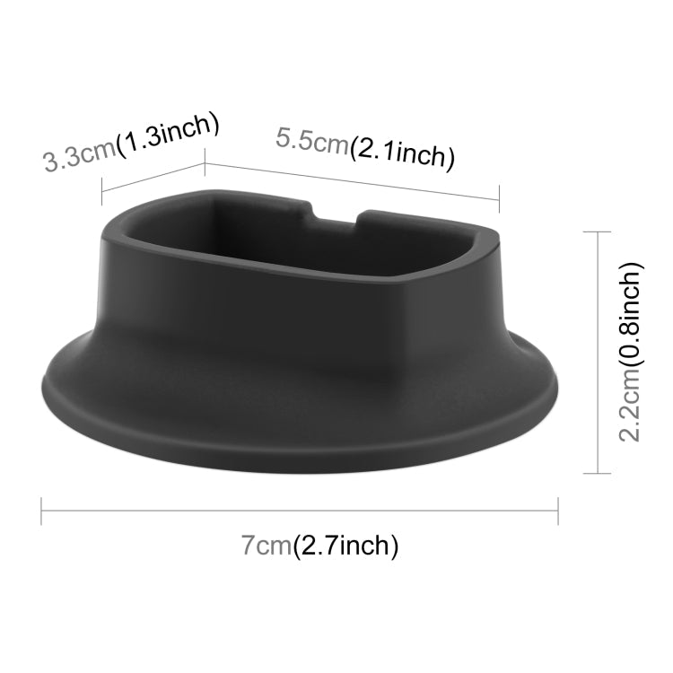 For Insta360 X4 PULUZ Silicone Dock Desktop Fixed Base Bracket (Black)
