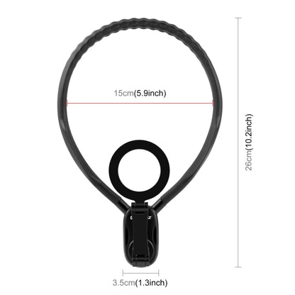 Support de collier magnétique PULUZ pour montage POV avec pince de téléphone pour caméras d'action GoPro / téléphones (Noir)