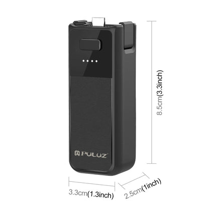 For DJI Osmo Pocket 4 / 3 PULUZ High-Capacity 2800mAh Battery Grip (Black)