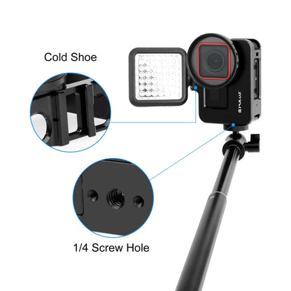 Pour Insta360 Ace Pro / Ace PULUZ Cadre adaptateur en métal avec filtre UV 52 mm et bague d'adaptation (noir)