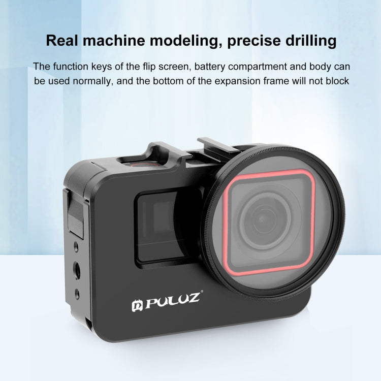 Pour Insta360 Ace Pro / Ace PULUZ Cadre adaptateur en métal avec filtre UV 52 mm et bague d'adaptation (noir)