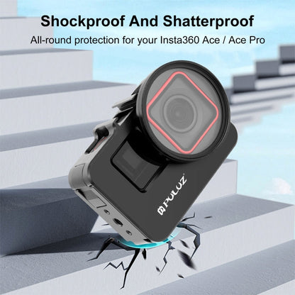 Pour Insta360 Ace Pro / Ace PULUZ Cadre adaptateur en métal avec filtre UV 52 mm et bague d'adaptation (noir)