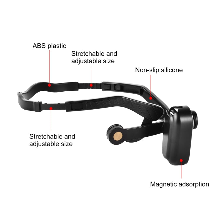 Pour support de tête magnétique POV PULUZ pour Insta360 GO 3 / GO 3S (noir)