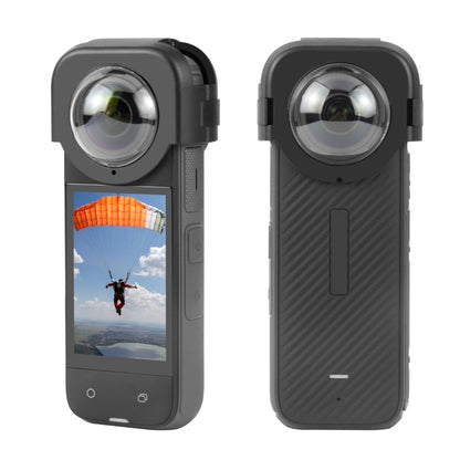 Pour cache de protection d'objectif encliquetable PULUZ pour Insta360 X4 (Noir)