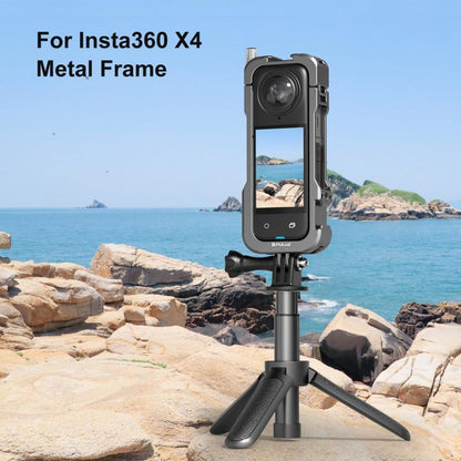 Pour Insta360 X4 PULUZ Cage de protection en métal avec cache d'objectif (Noir)