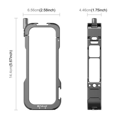 Pour Insta360 X4 PULUZ Cage de protection en métal avec cache d'objectif (Noir)