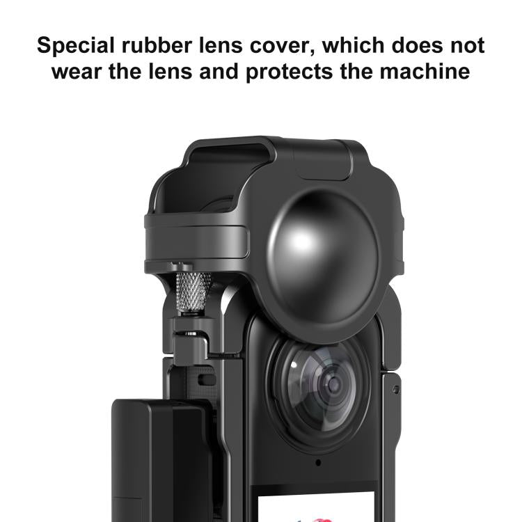 Pour Insta360 X4 PULUZ Cage de protection en métal avec cache d'objectif (Noir)