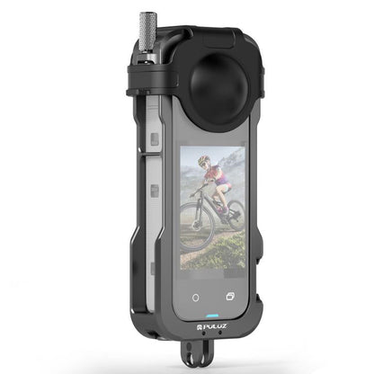 Pour Insta360 X4 PULUZ Cage de protection en métal avec cache d'objectif (Noir)