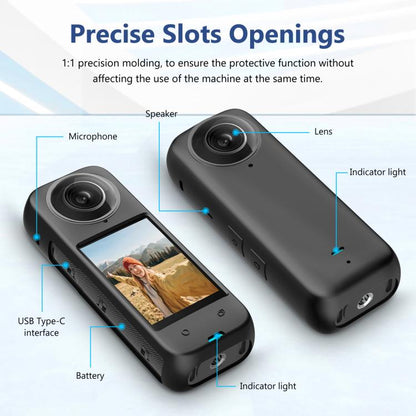 Pour étui de protection en silicone anti-poussière intégral PULUZ pour Insta360 X4 (noir)