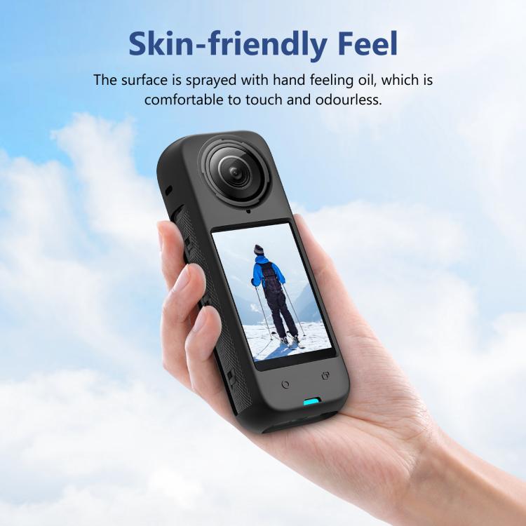 Pour étui de protection en silicone anti-poussière intégral PULUZ pour Insta360 X4 (noir)