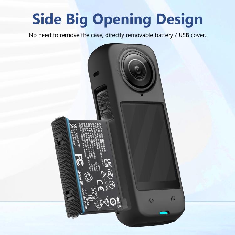 Pour étui de protection en silicone anti-poussière intégral PULUZ pour Insta360 X4 (noir)