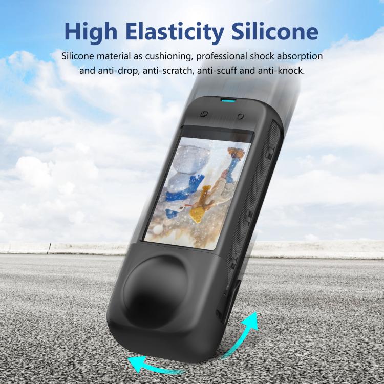 Pour étui de protection en silicone anti-poussière intégral PULUZ pour Insta360 X4 (noir)