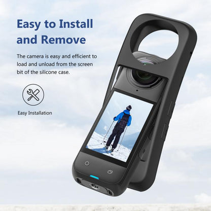 Pour étui de protection en silicone anti-poussière intégral PULUZ pour Insta360 X4 (noir)