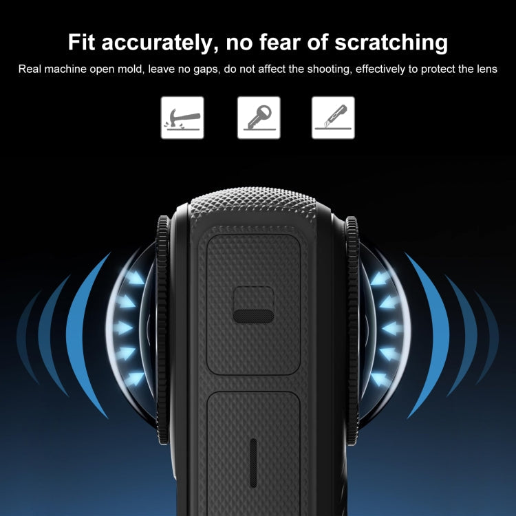 For Insta360 X4 PULUZ Rotation Optical Glass Lens Guard  Protective Cover (Transparent)