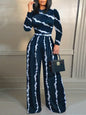 Long sleeve Stand Collar Wide Leg Jumpsuits