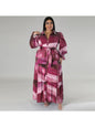 Gradient Color High Rise Loose Plus Long Sleeves Dress