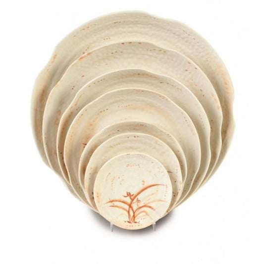 Gold Orchid Melamine Lotus Shape Plate 305mm / 12'' - pack Of 12
