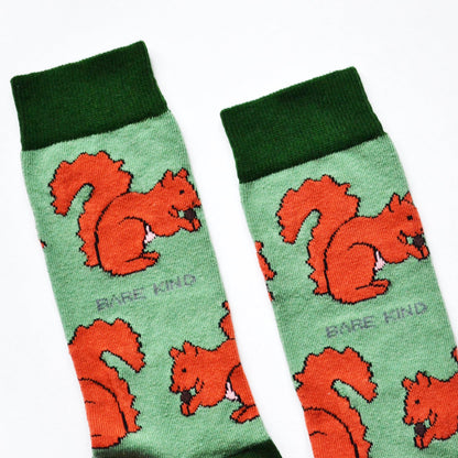 Chaussettes en bambou : Sauvons les écureuils roux