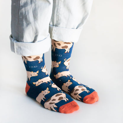 Save the Pigs Bamboo Socks