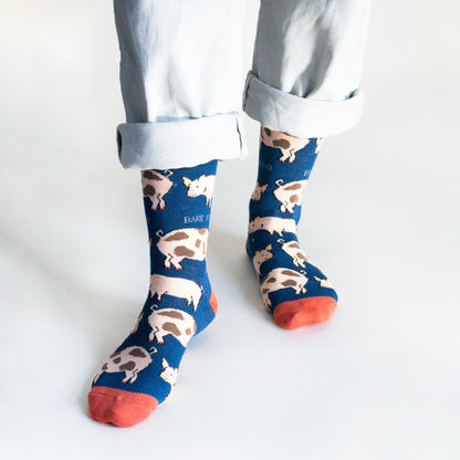 Save the Pigs Bamboo Socks