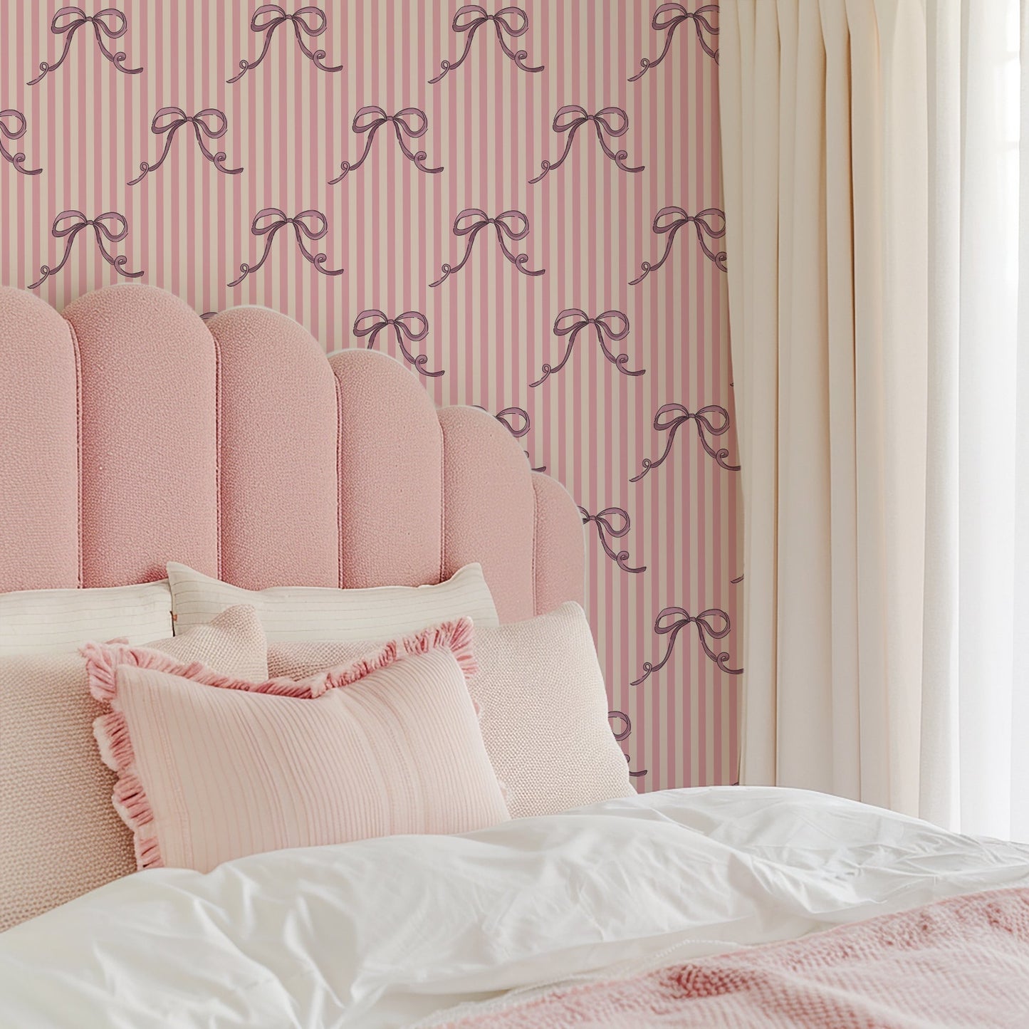 PIROUETTE SUGAR PINK WALLPAPER