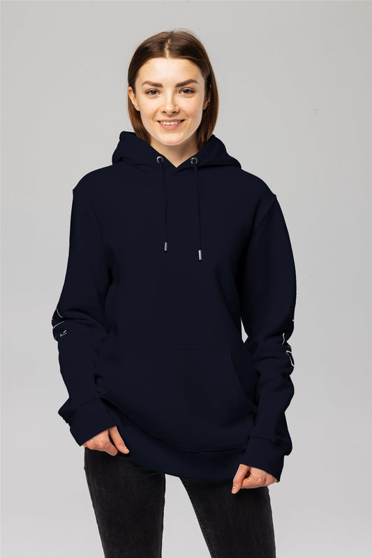 Women's Organic Cotton Hoodie - Navy Pitod Sleeve Hoodie
