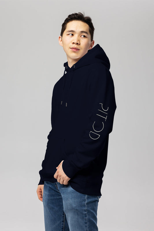Women's Organic Cotton Hoodie - Navy Pitod Sleeve Hoodie