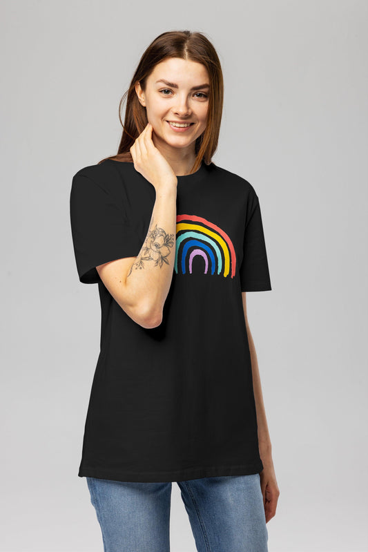 Women's Rainbow T-Shirt - Colorful Pride Graphic Tee
