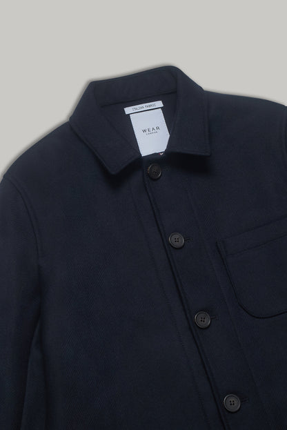 Chiltern Shacket Sleeve Lining - Birbo Twill Navy