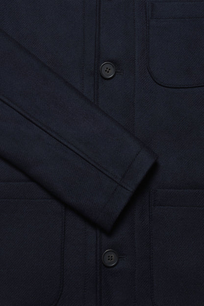 Chiltern Shacket Sleeve Lining - Birbo Twill Navy