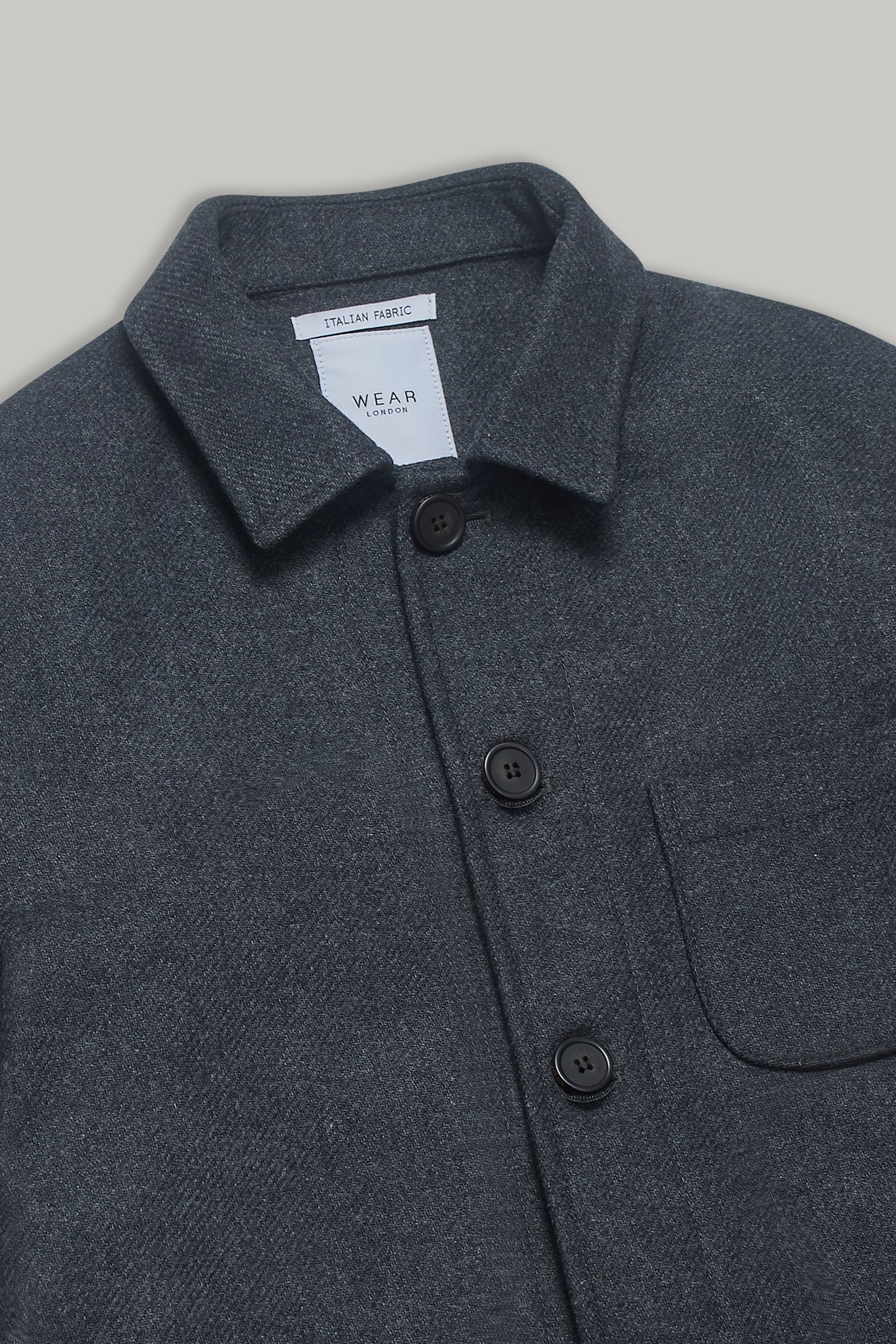 Chiltern Shacket Sleeve Lining - Birbo Twill Grey