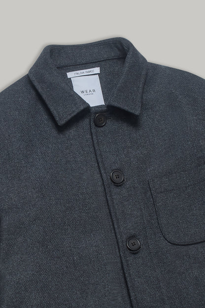 Chiltern Shacket Sleeve Lining - Birbo Twill Grey