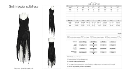 Punk Rave  Honey Irregular Split Dress