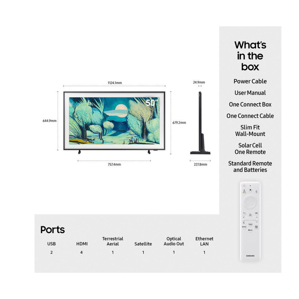 QE50LS03F, 50 Inch The Frame, QLED AI
