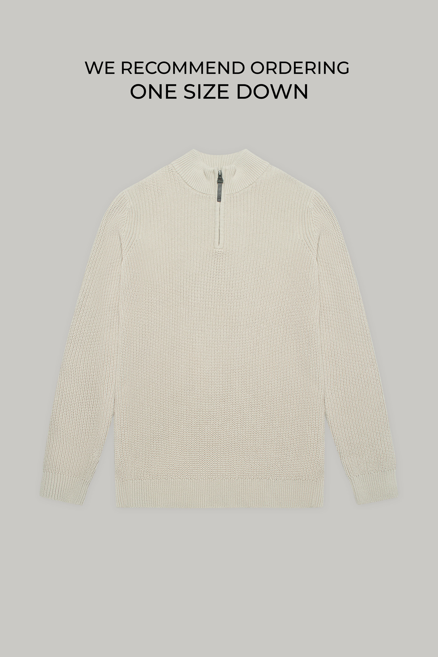 J Hailey Quarter Zip Knit -  Putty